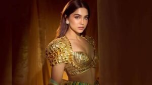 Sharvari Wagh Ivory Gold Lehenga Look