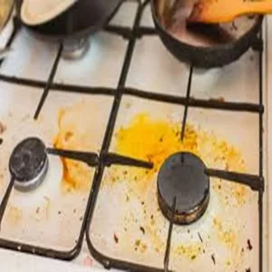 kitchen safety oil spill cleaning salt