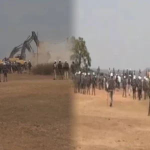 hazaribagh demolition ex minister house bulldozer