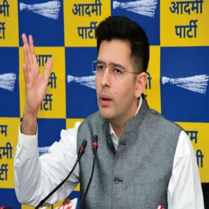politicalnews aap attacks raghav chadha over statements