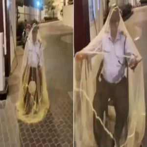 viral video security guard mosquito net jugaad