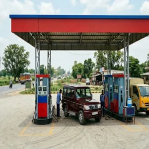 viral video petrol pump storm scene