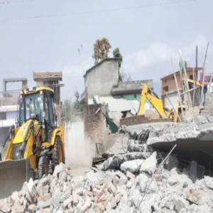 vikasnagar government land encroachment removal drive