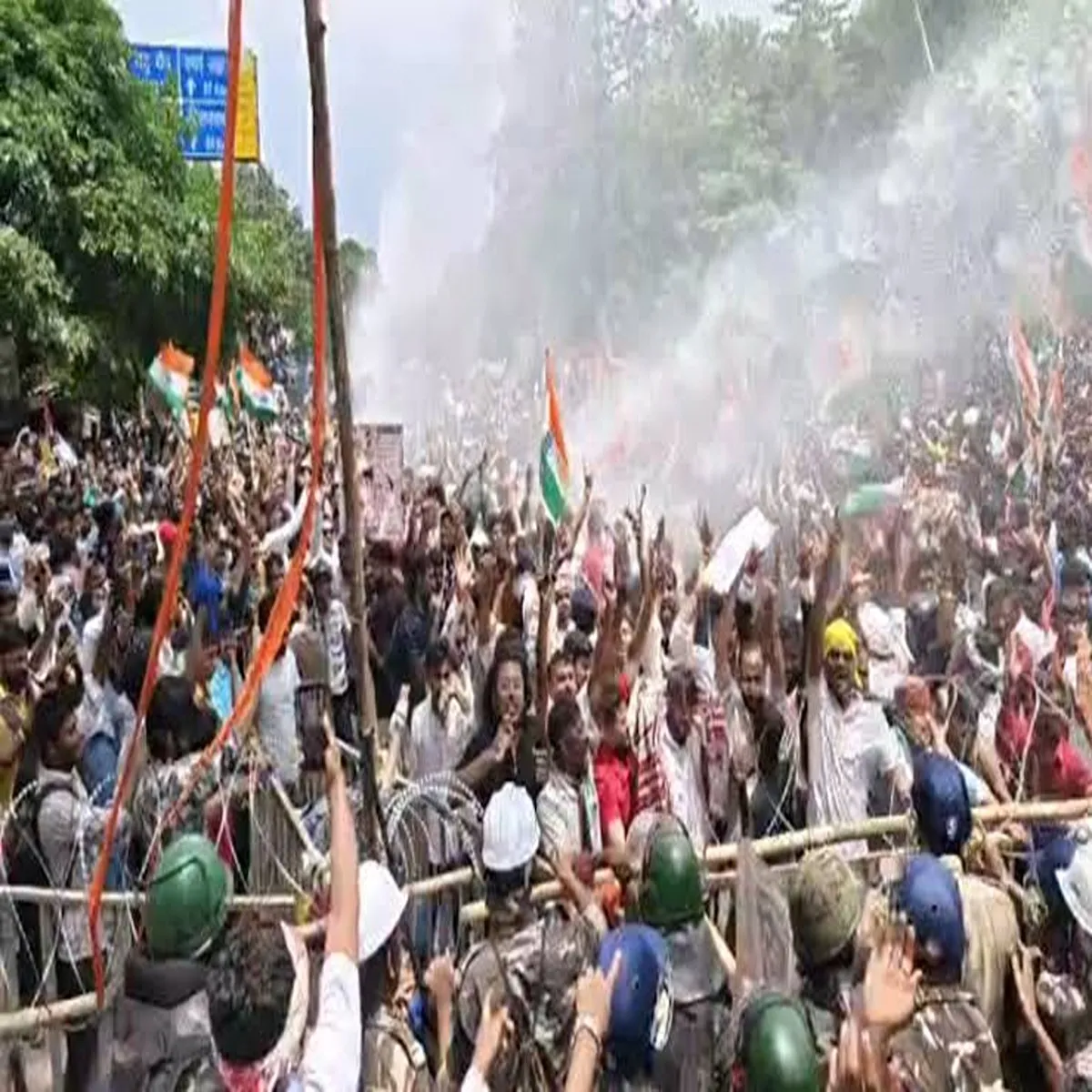 Protest Protest Priksha Vivad Vidhansbha Gherav